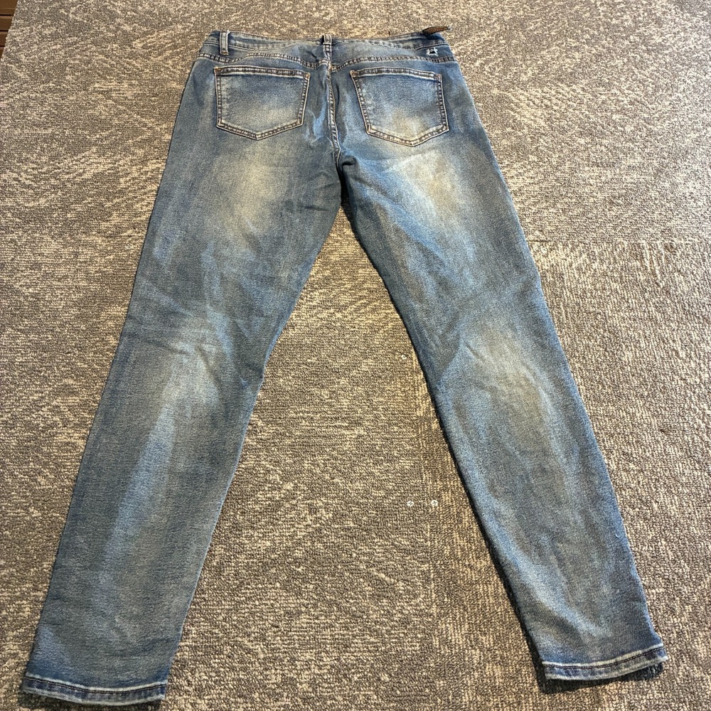 Venus Embroidered Floral Skinny Jeans Womens Size 8 Cottagecore Light Wash Ankle - Picture 8 of 12